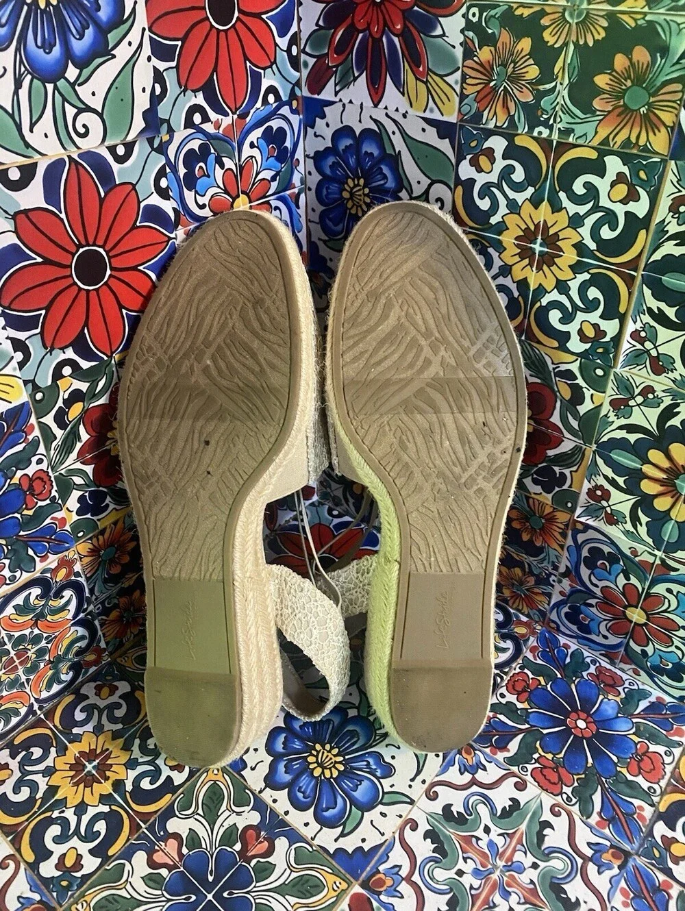 Lifestride Velocity 2.0 Katrina Beige Canvas Summer Casual Shoes Size 11 Wide